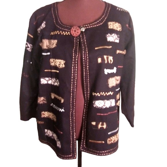 Plus Size Vintage Jacket, Women's Jacket, Oversize Jacket, Vintage Top, Jacket - Picture 13 of 14